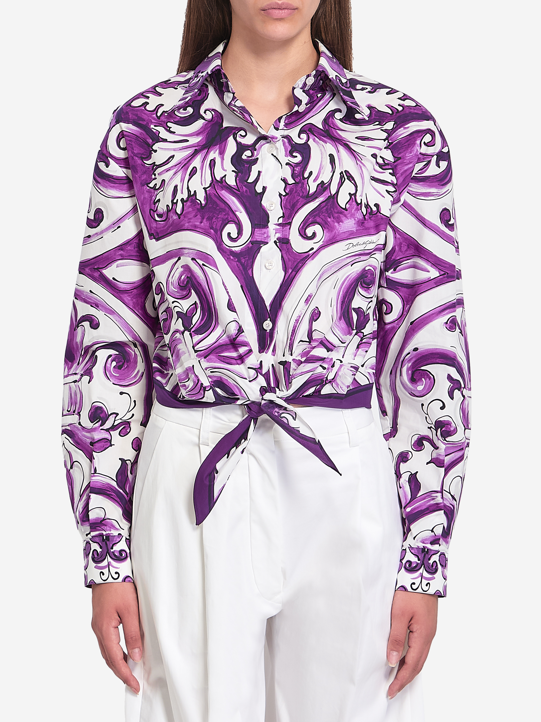 Maiolica print shirt