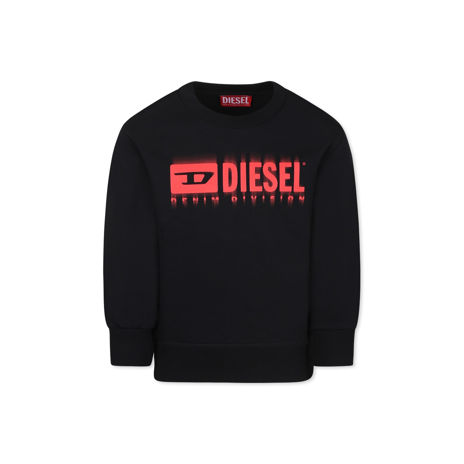 Diesel Black Sweatshirt For Boy With Logo