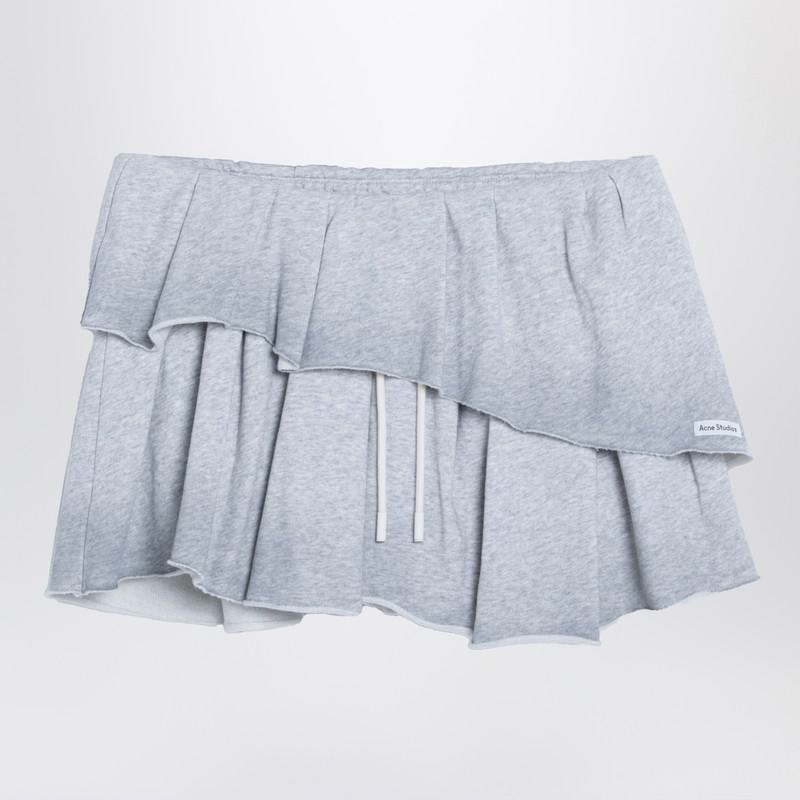 Acne Studios Fleece Ruffle Mini Skirt