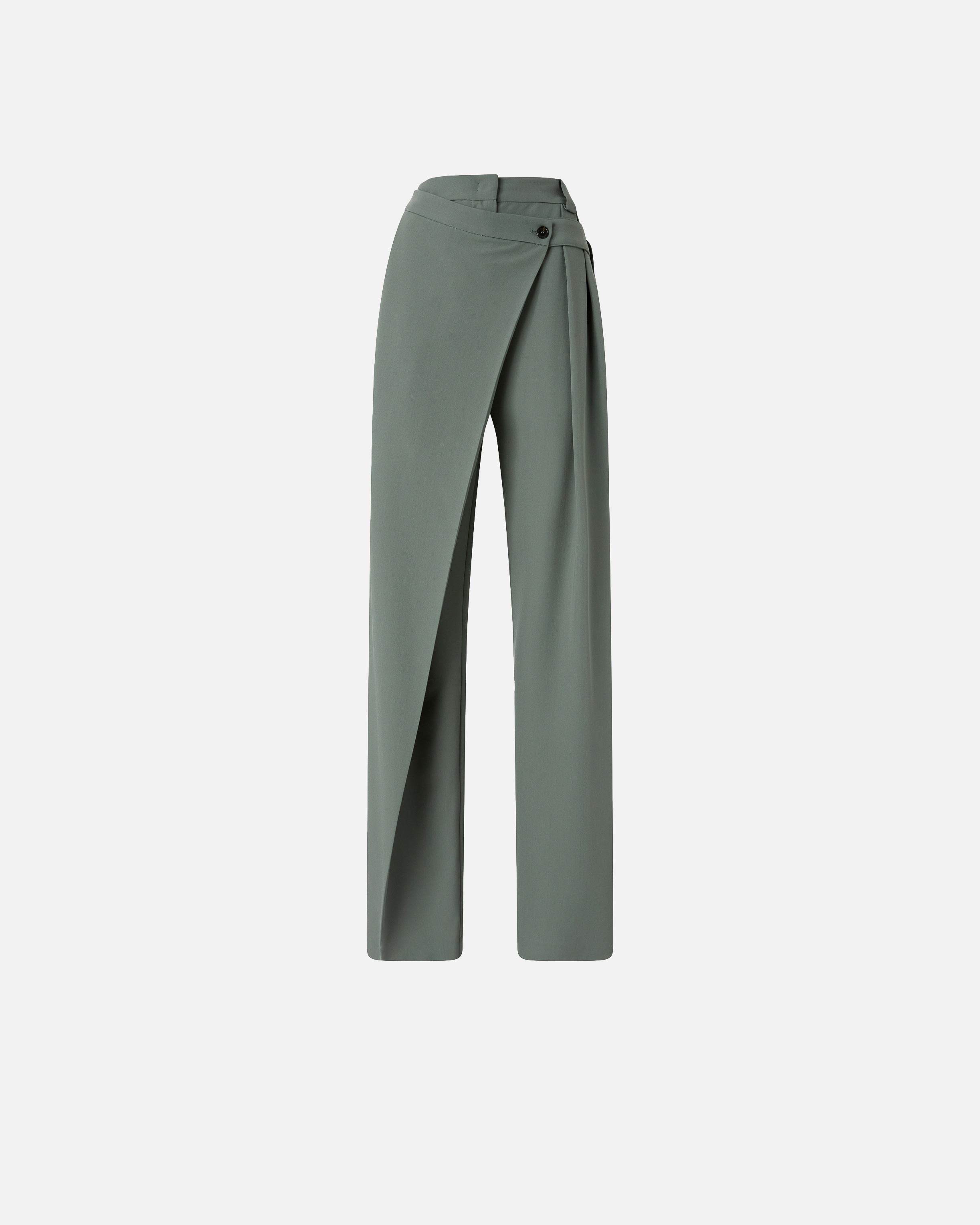 Pinko, Wide-leg wrap trousers, Embrun marin, 36