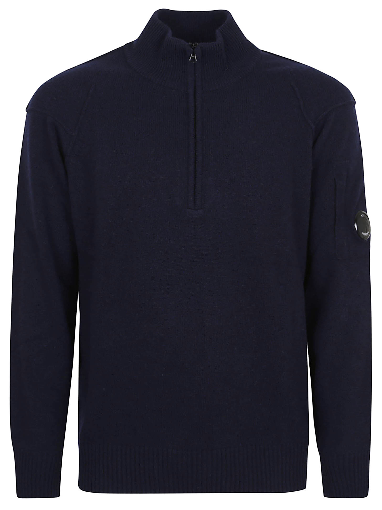 C. P. Company Knitwear Polo Collar In Lambswool Grs