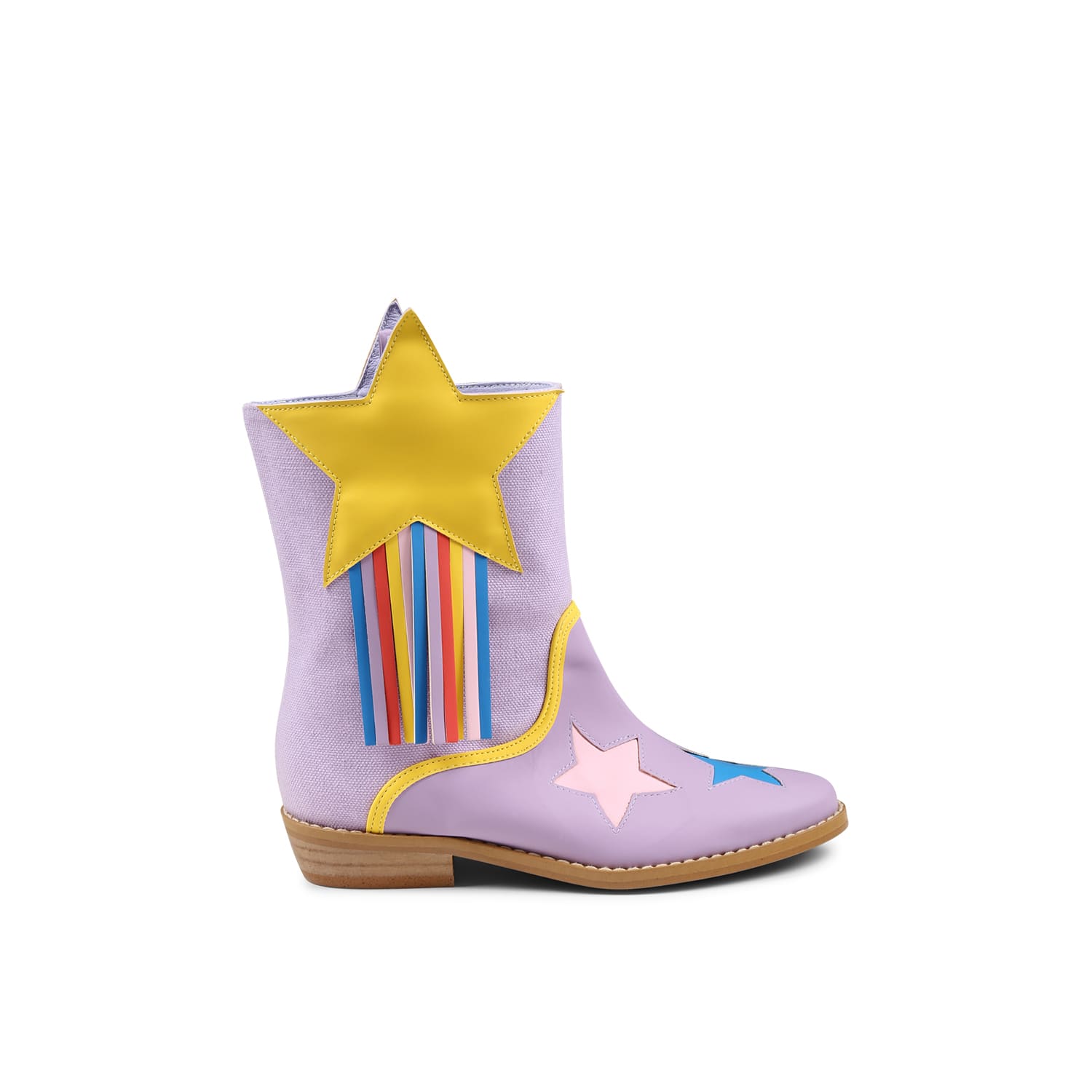 Stella McCartney Kids Purple Boots For Girl With Stars