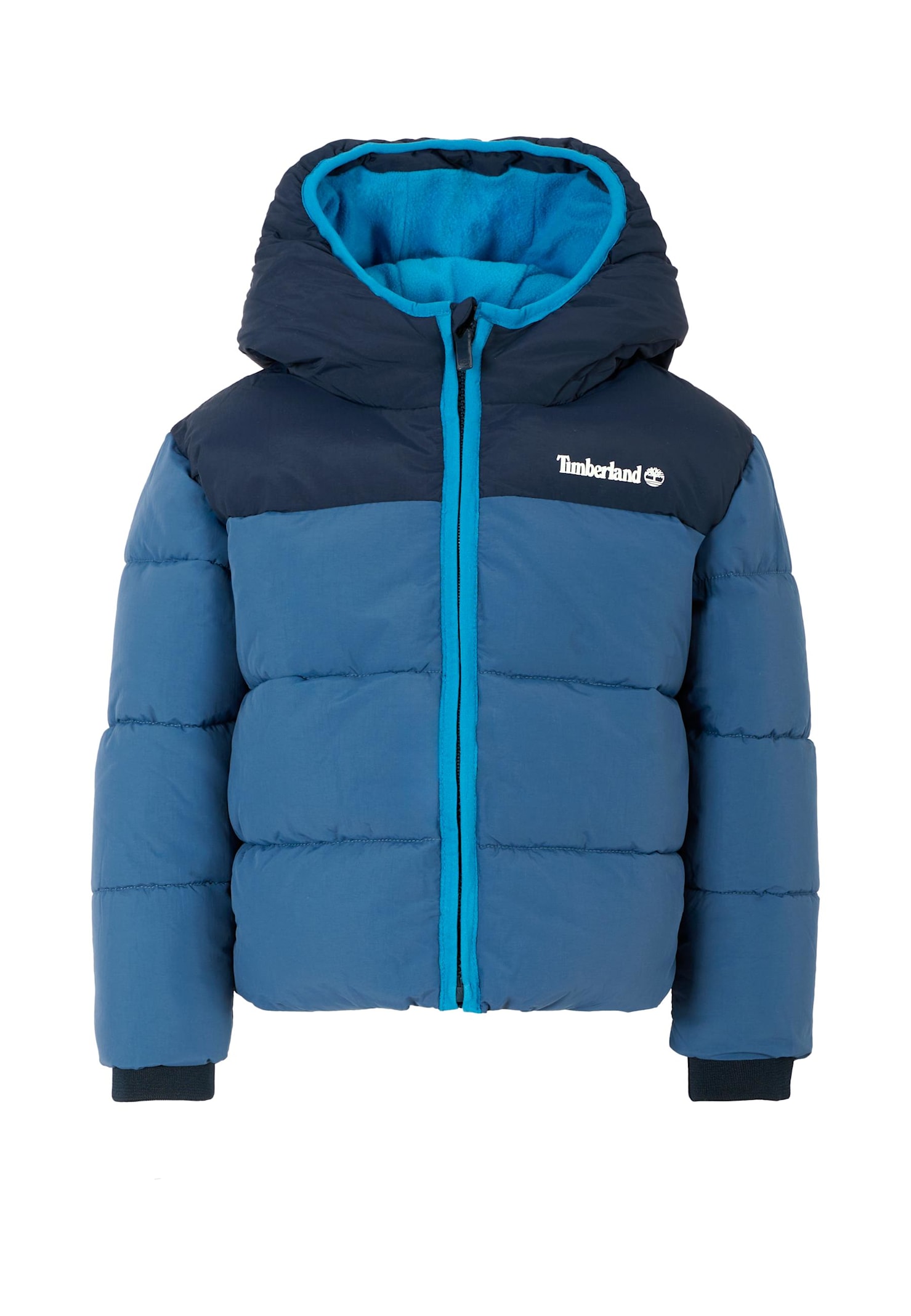 Timberland Blue Down Jacket For Boy With Logo