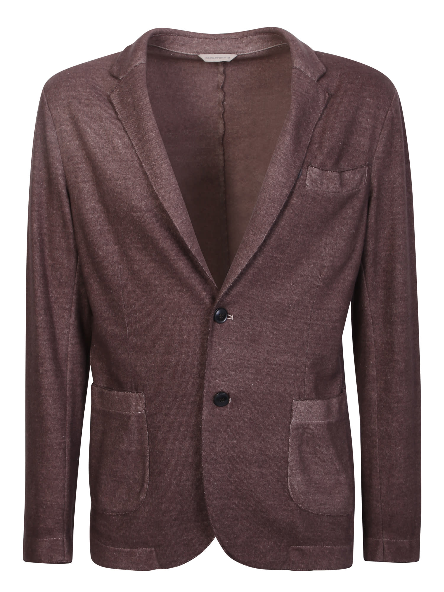 Original Vintage Style Jersey Jacket In Brown