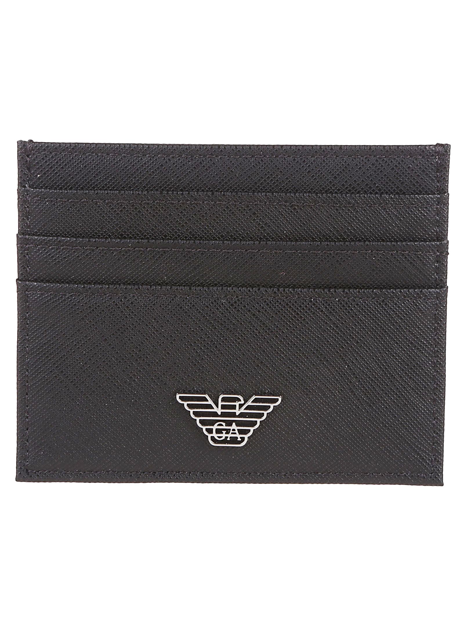 Emporio Armani Logo Plaque Credit Card Holder