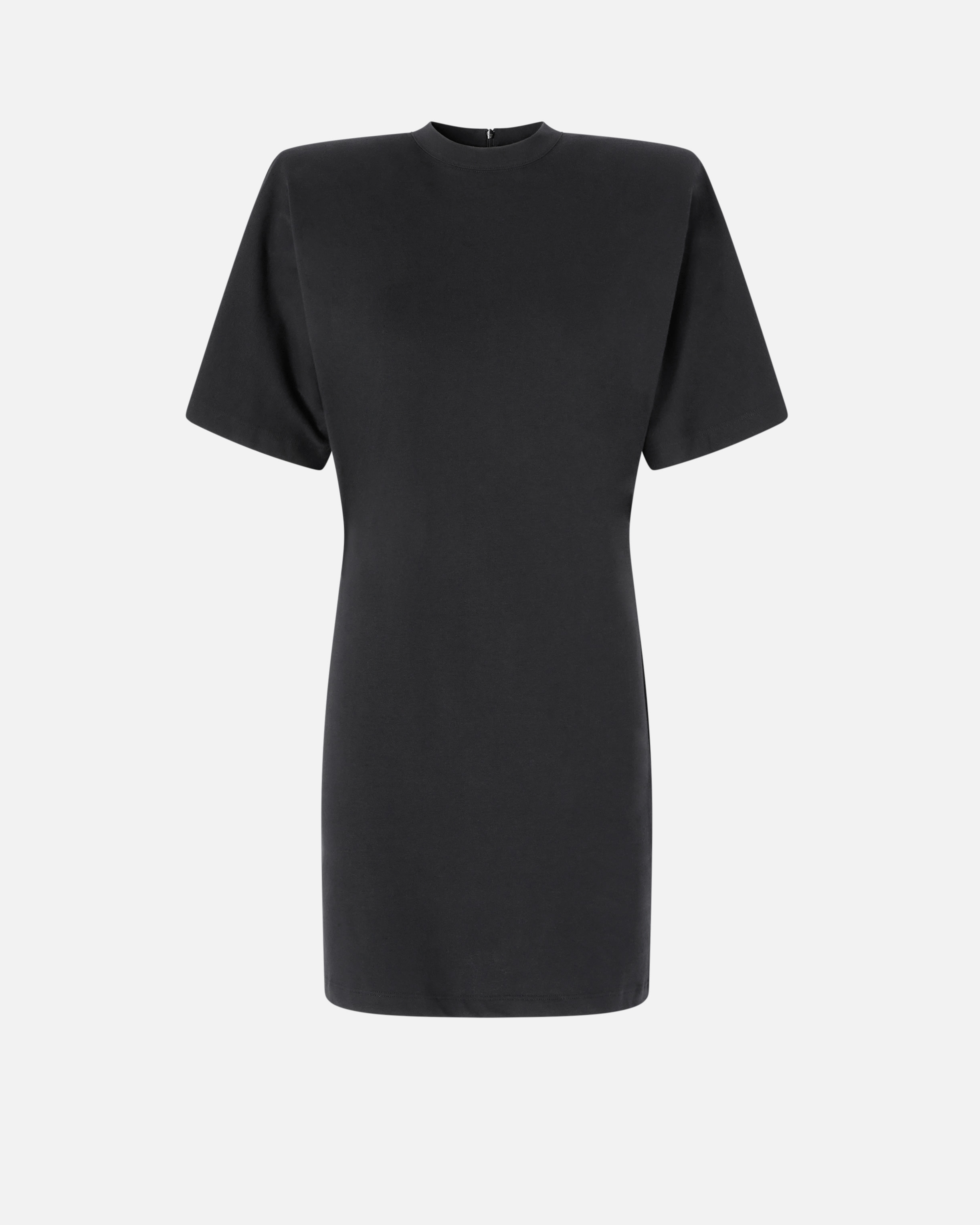 Pinko, Mini-robe ceinturée à épaules rembourrées, Noir limousine, XXS