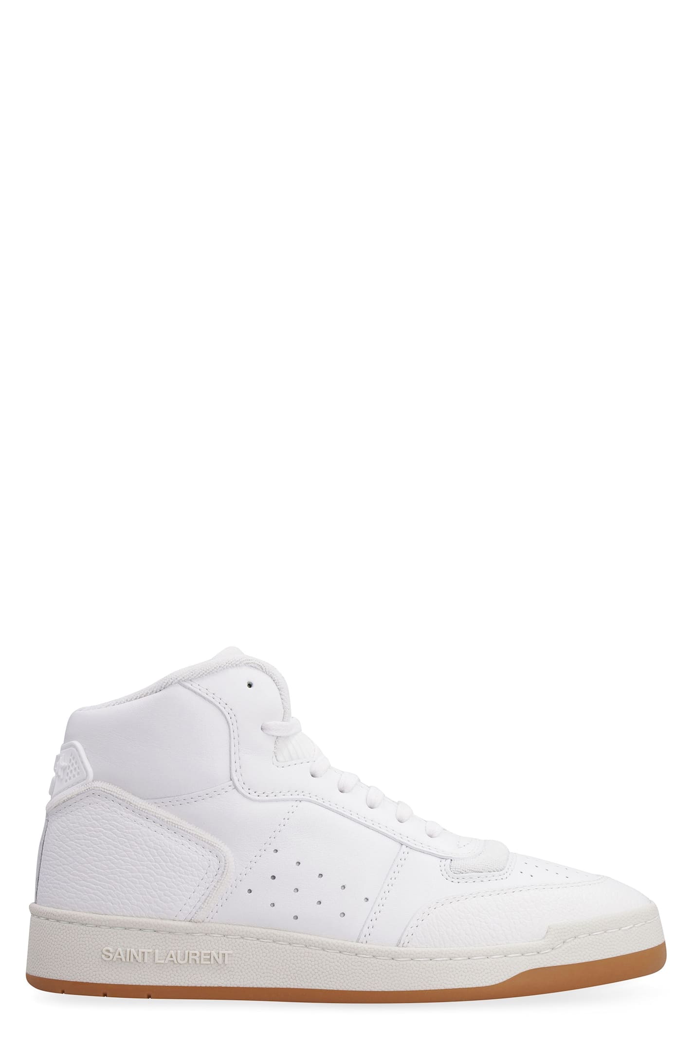 Saint Laurent Sl/80 Leather High-top Sneakers