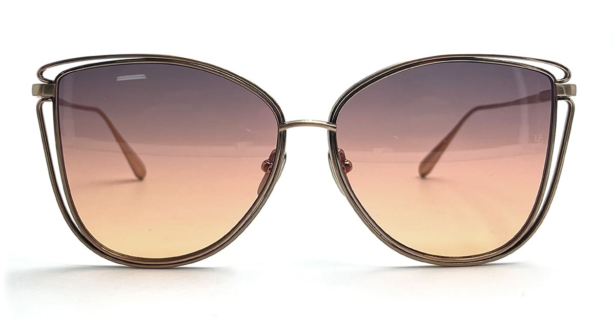 Linda Farrow Dinah - Matt Champagne Sunglasses
