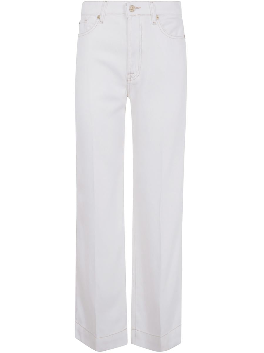7 For All Mankind Modern Dojo Tailorless Colored Tencel Blanc Denim Clothing