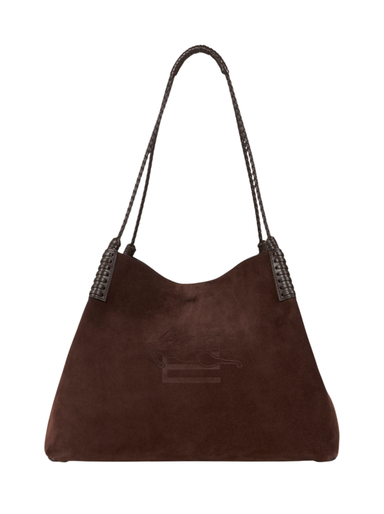 Etro, Cabas Libra Façon Daim Modèle Moyen, Femme, Marron