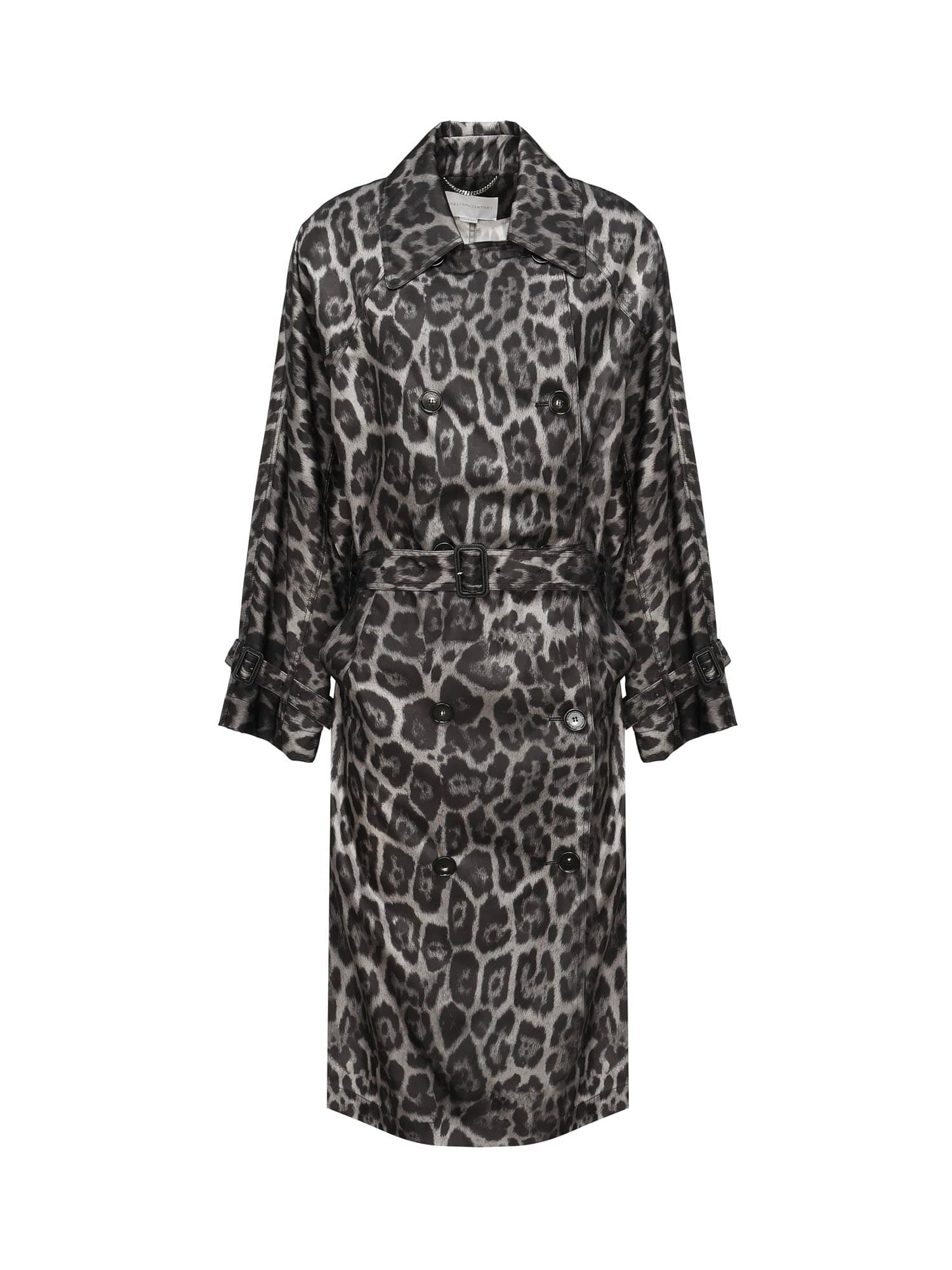 Stella McCartney Beltd Trench Coat With Leopard Print