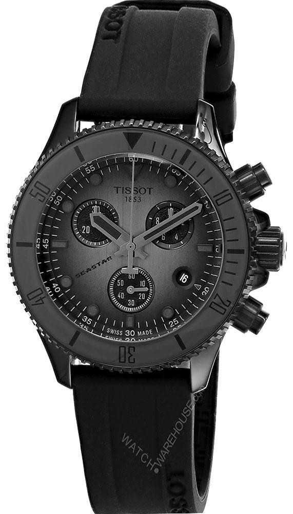 TISSOT Sea Star 1000 Quartz Chronograph 38MM Gray-Black Dial Men's Watch T120.217.37.061.00