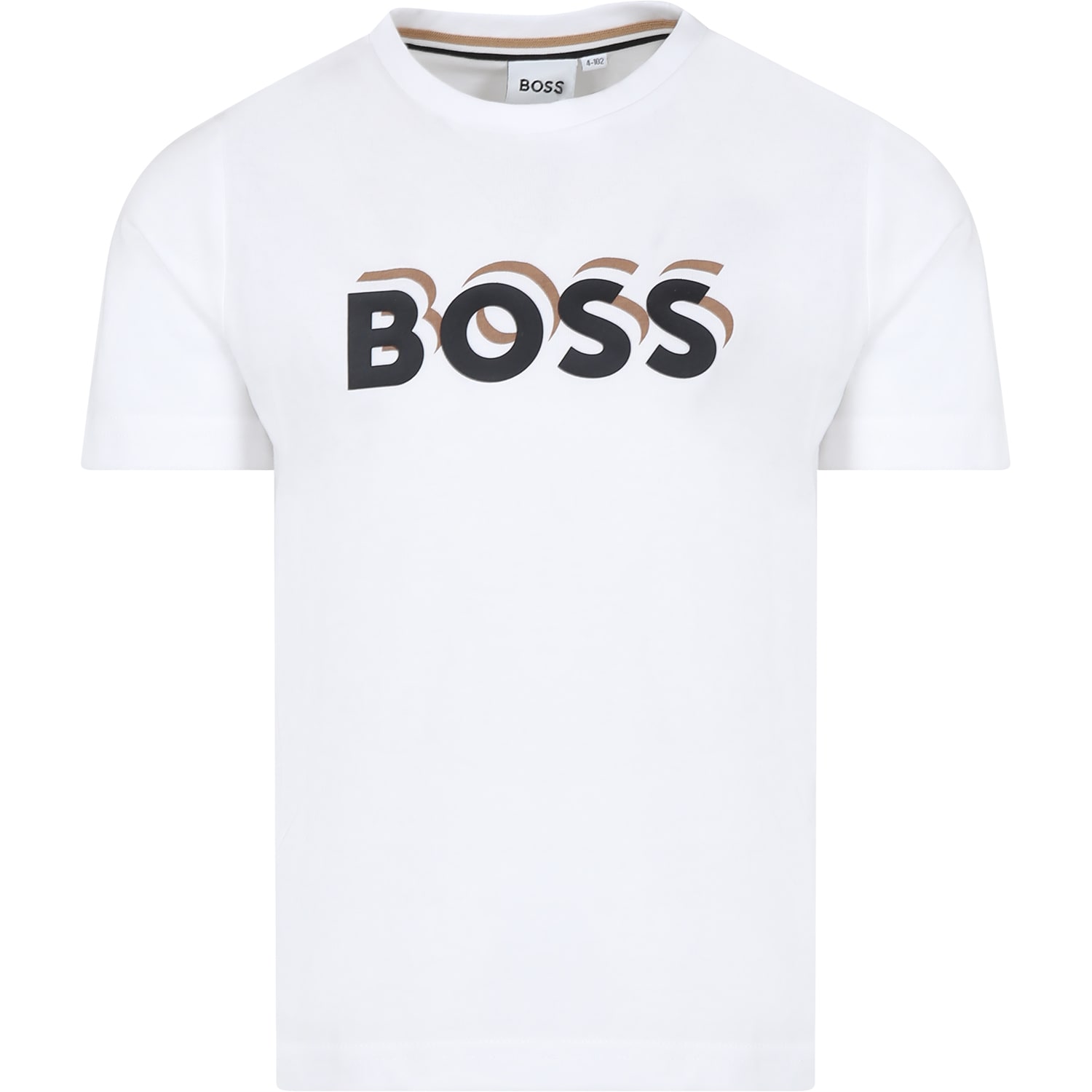 Hugo Boss White T-shirt For Boy With Logo