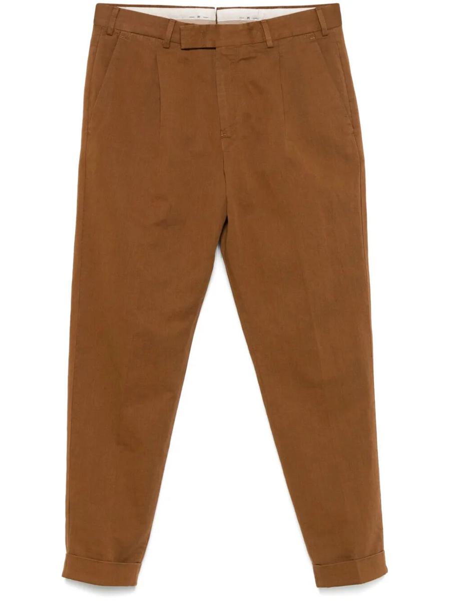 Pantaloni Torino Rebel Tapered Leg Cotton And Linen Trousers Clothing