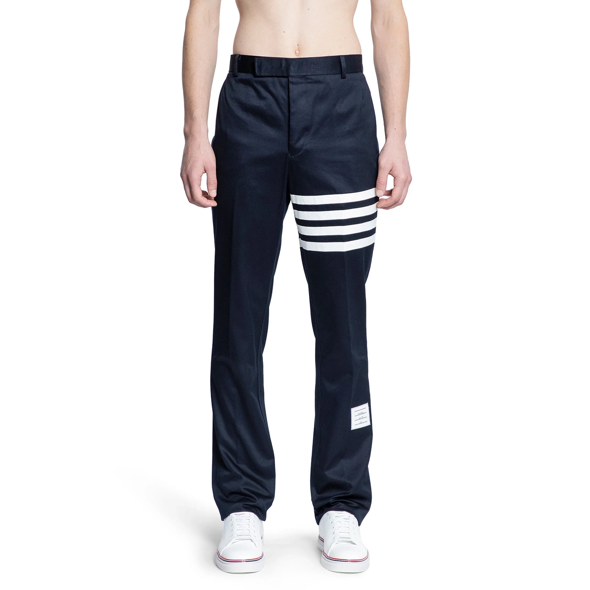 THOM BROWNE PANTALONI NERI DA UOMO