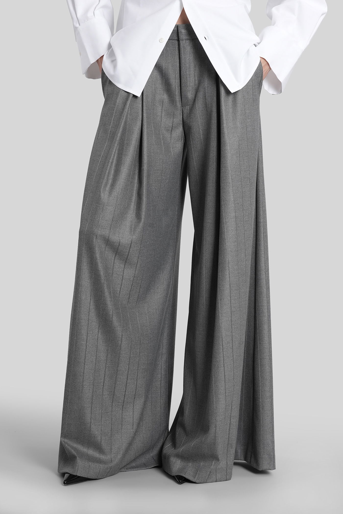 The Andamane Tara Pants In Grey Polyester