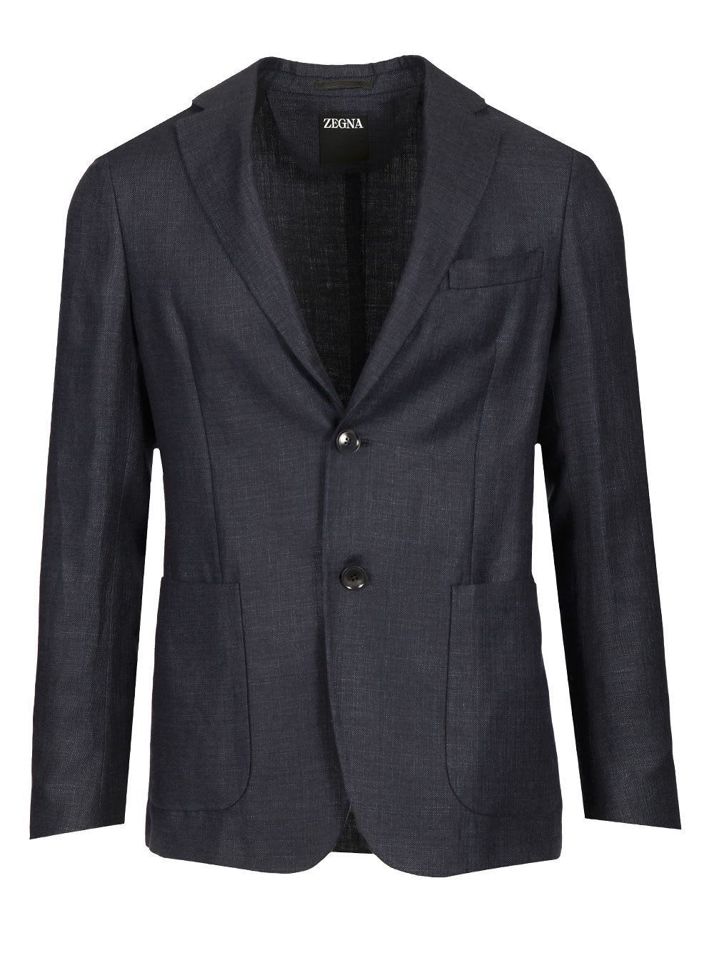 Zegna Unlined Jacket In Linen And Wool Blend