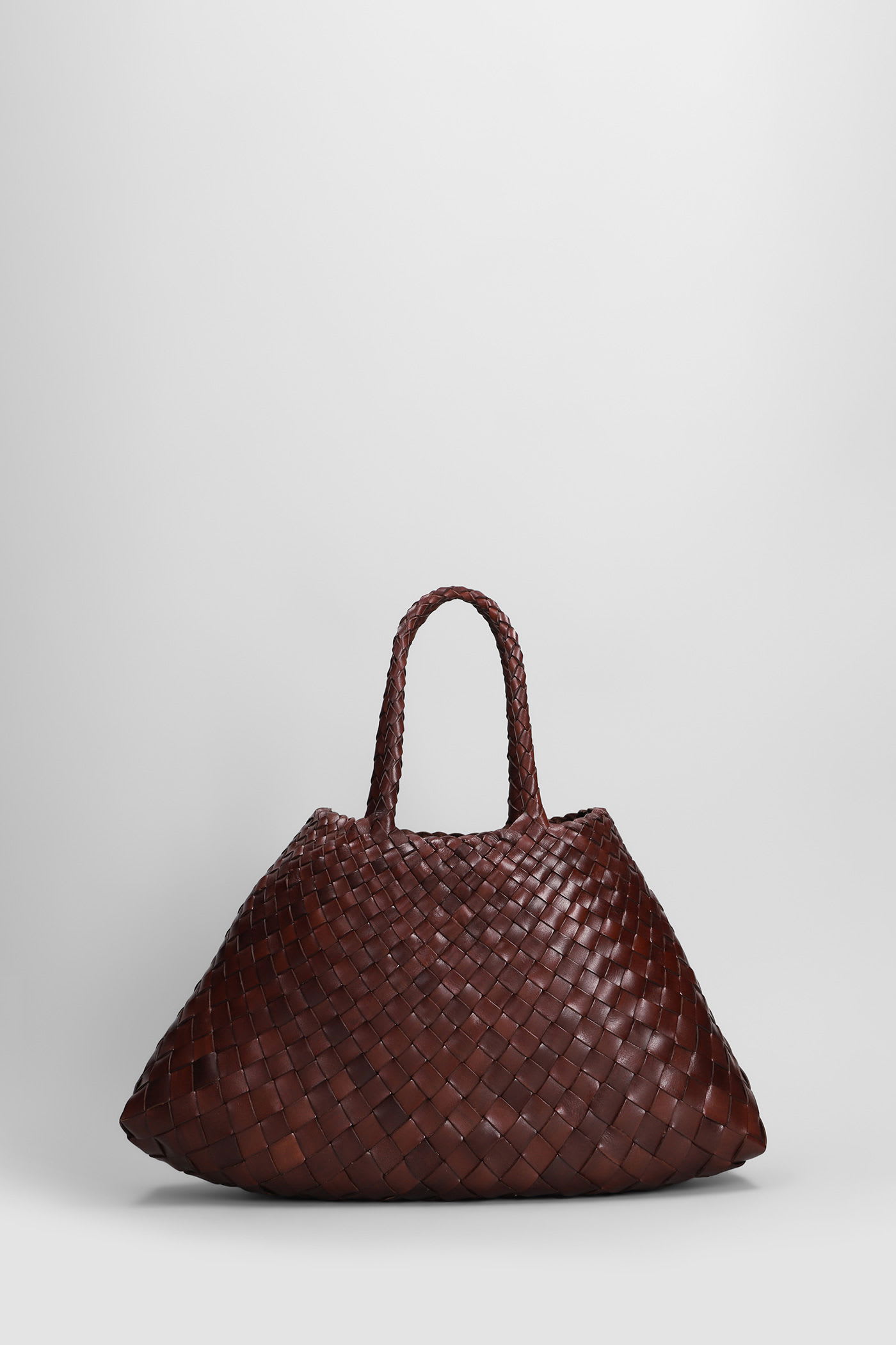 Dragon Diffusion Santa Croce Small Tote In Brown Leather