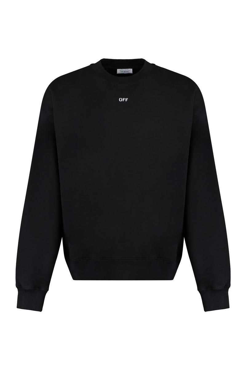 Off-White Cotton Crew-Neck Sweatshirt