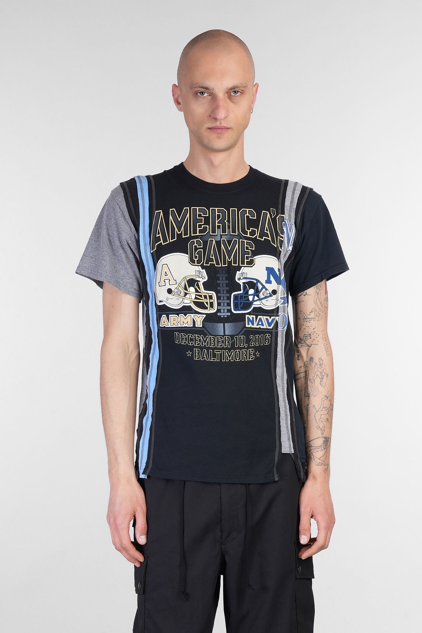 Needles T-shirt In Black Cotton
