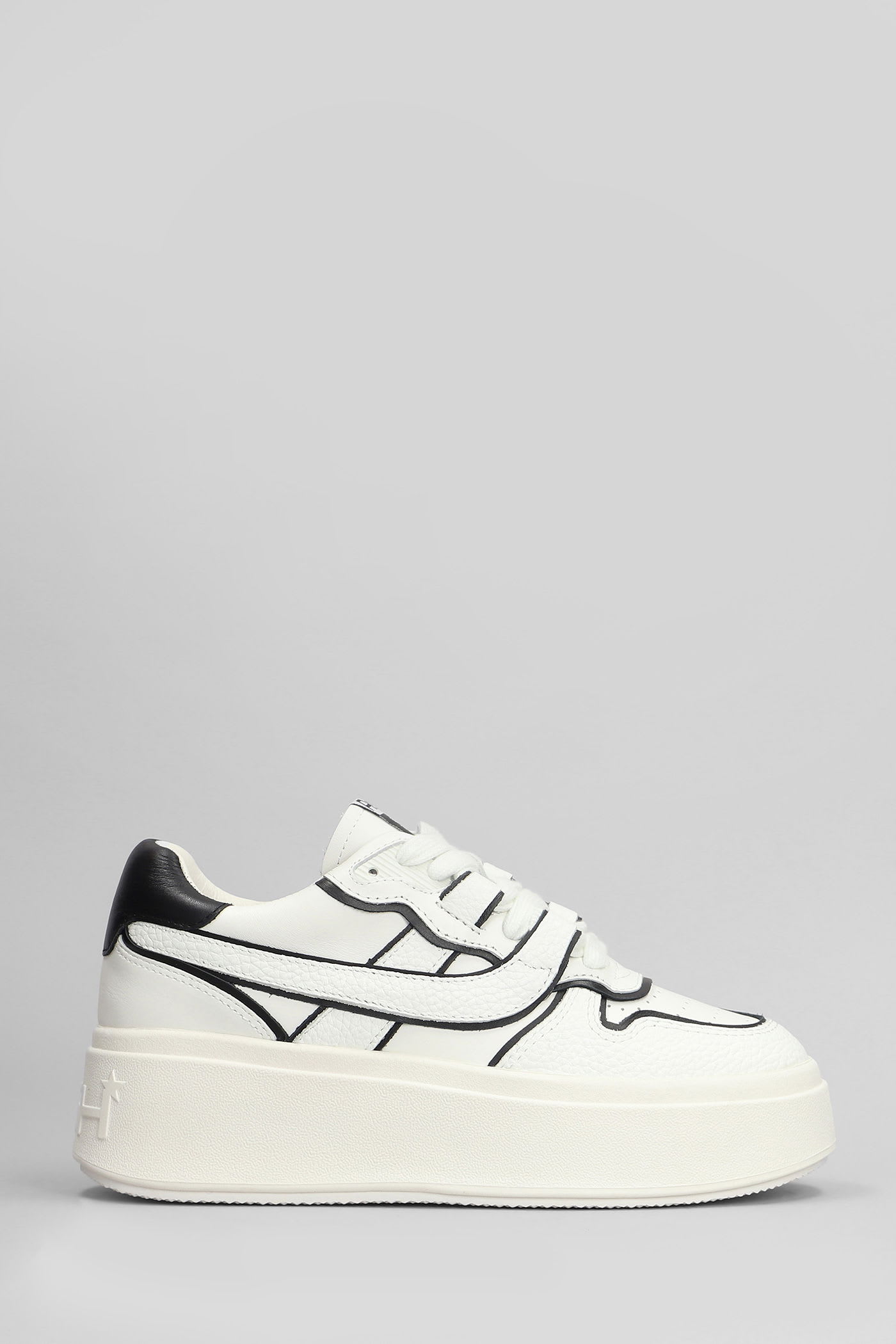Ash Match Bis Sneakers In White Leather