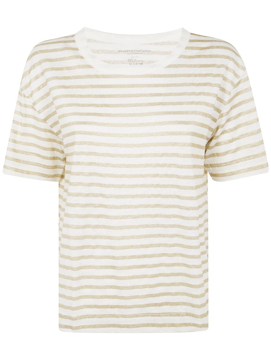 Majestic Filatures Short Sleeves Round Neck Sweater Clothing