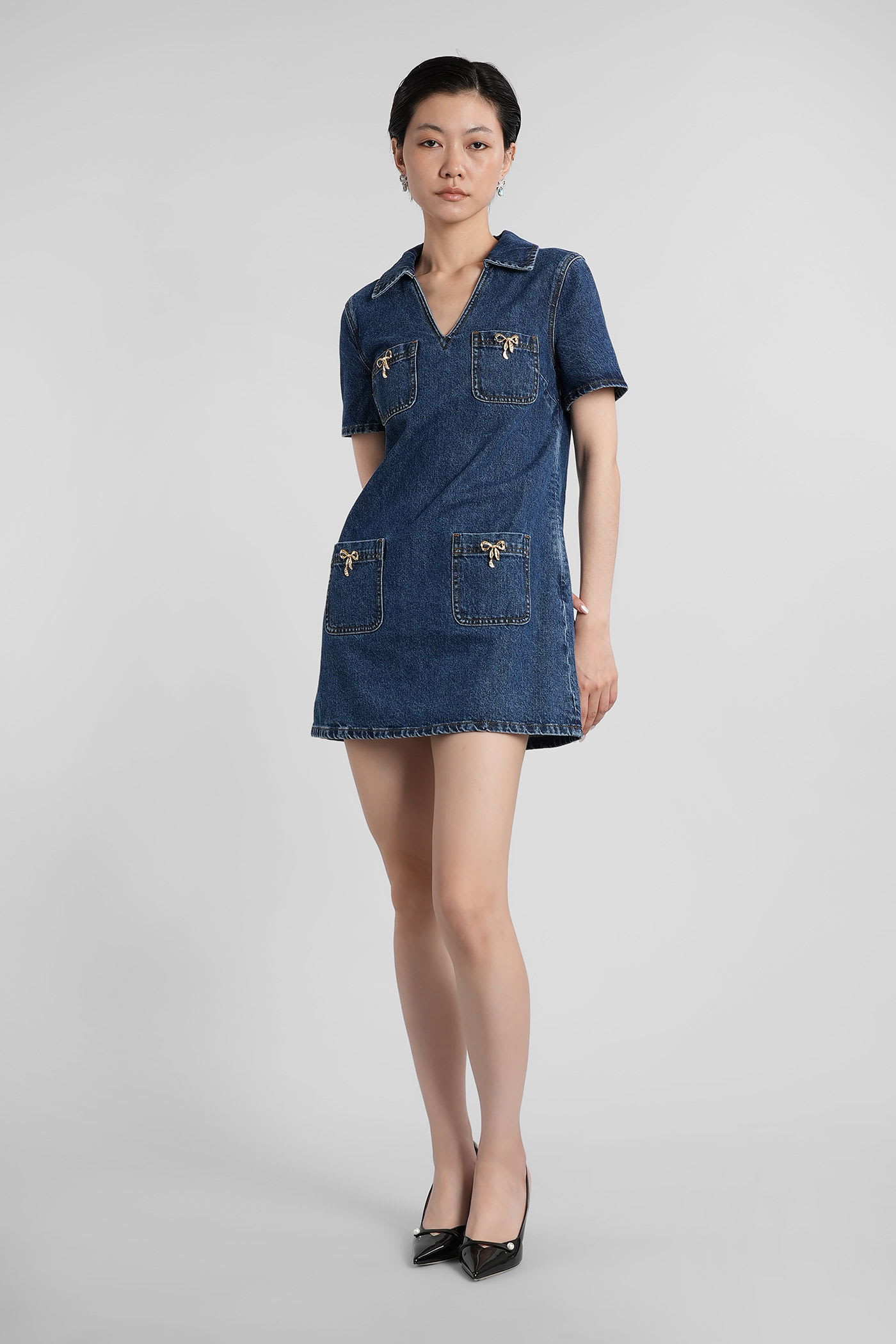 self-portrait In Blue Cotton