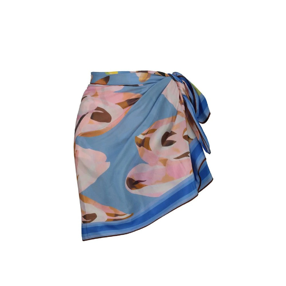 AMOTEA 'Giada' cotton and silk sarong Woman
