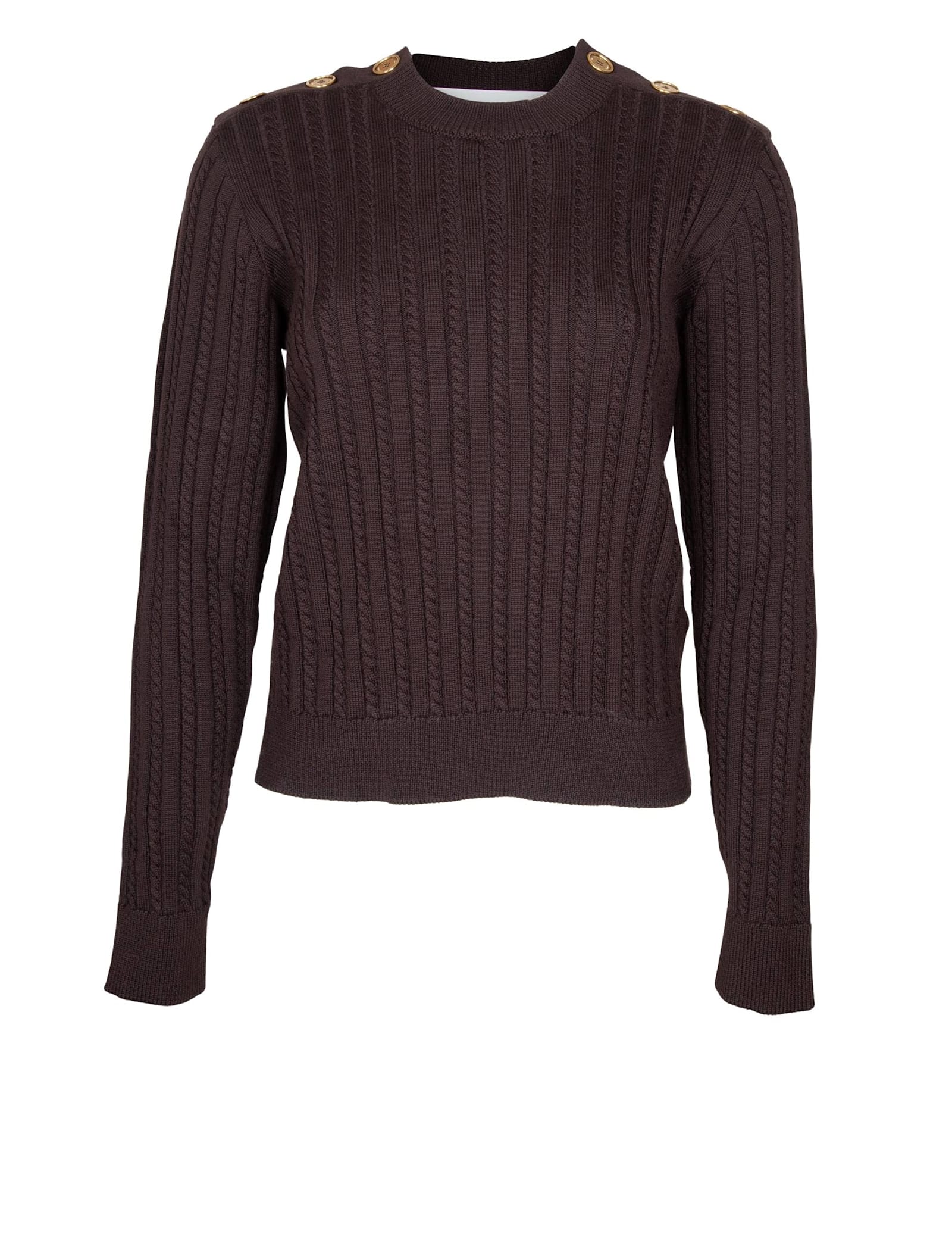 Golden Goose Wool Blend Crew-neck Sweater With Woven Pattern