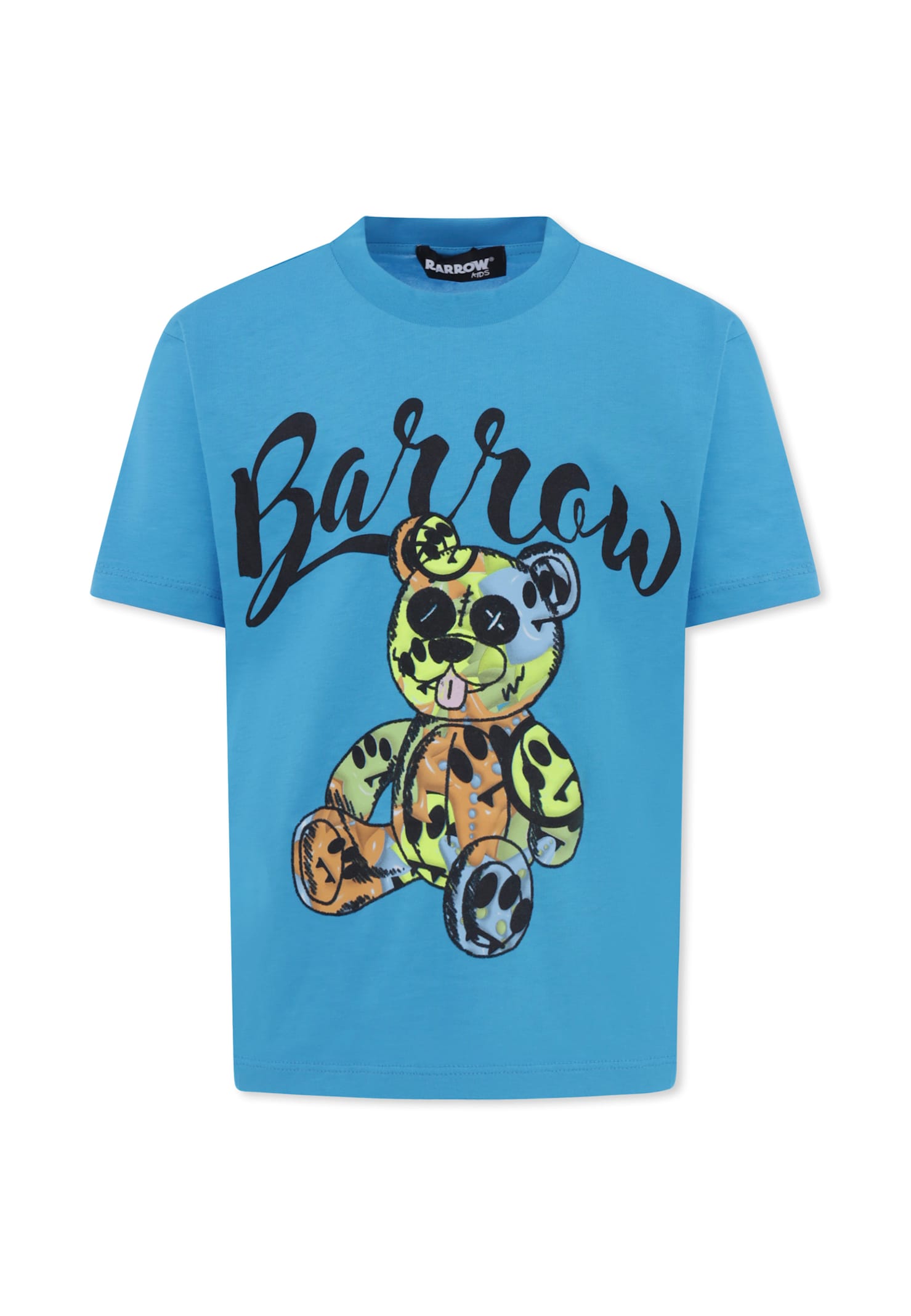 Barrow Light Blue T-shirt For Kids With Bear Print