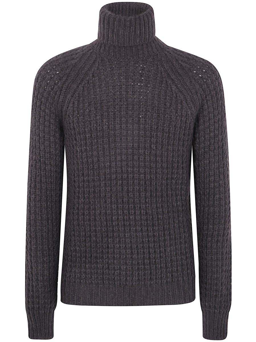 Roberto Collina Military Stitch Long Sleeves Turtle Neck Sweater Clothing