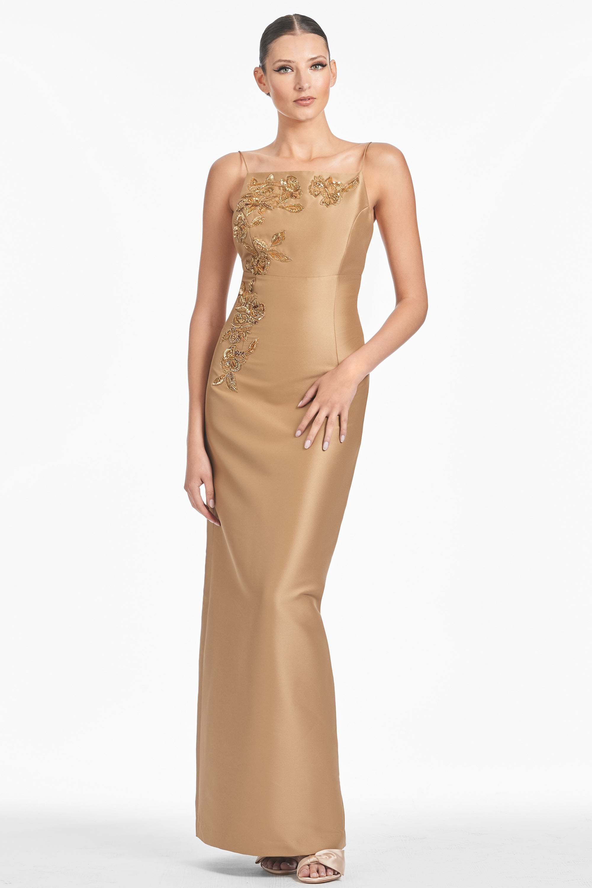 Embellished Pryce Gown - Chestnut Gold - Final Sale