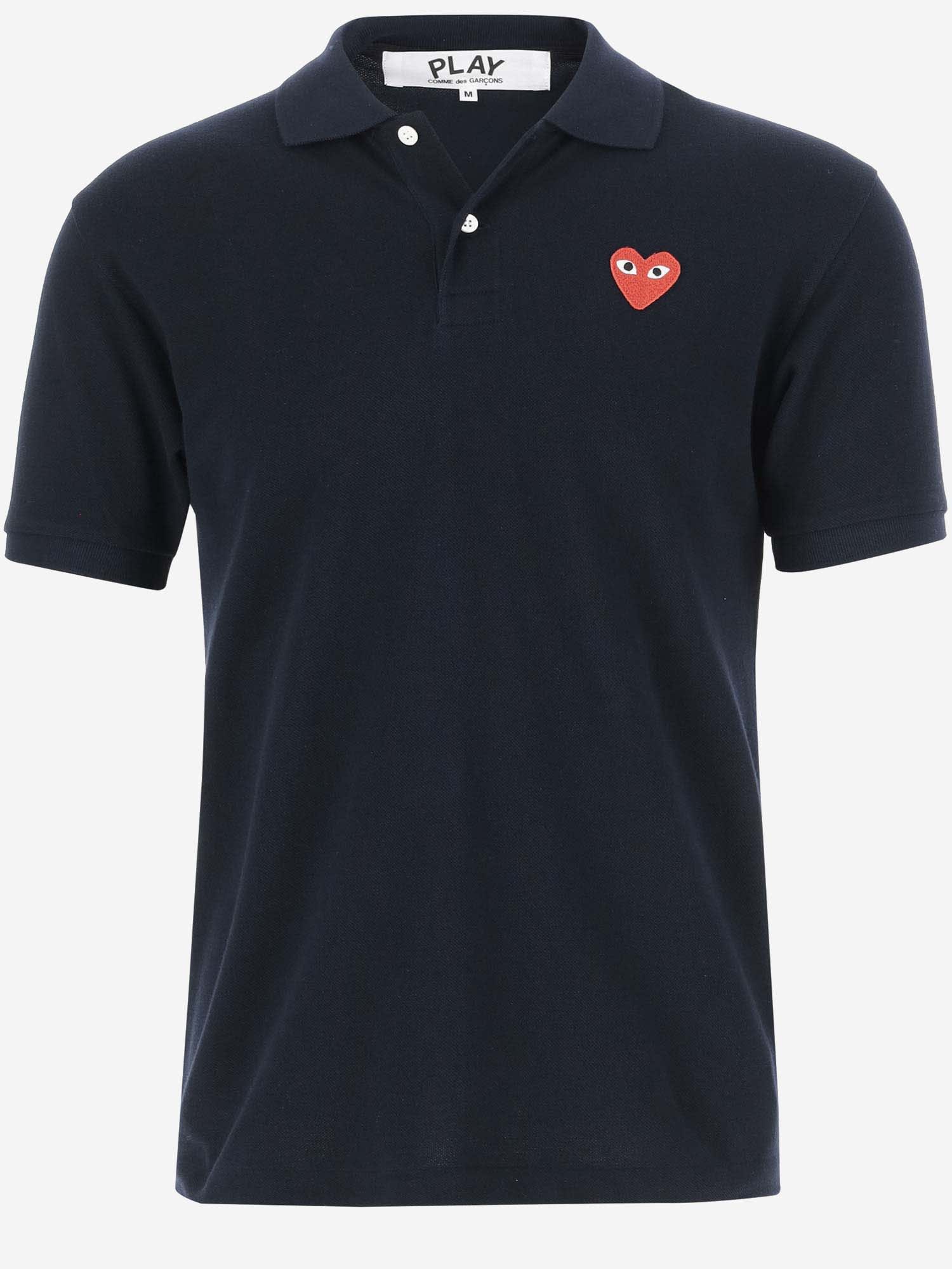 Comme des Garçons Play Cotton Polo Shirt With Logo