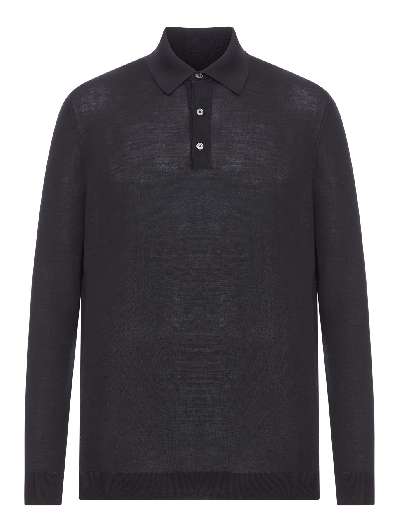 Kiton 男士羊毛长袖Polo衫