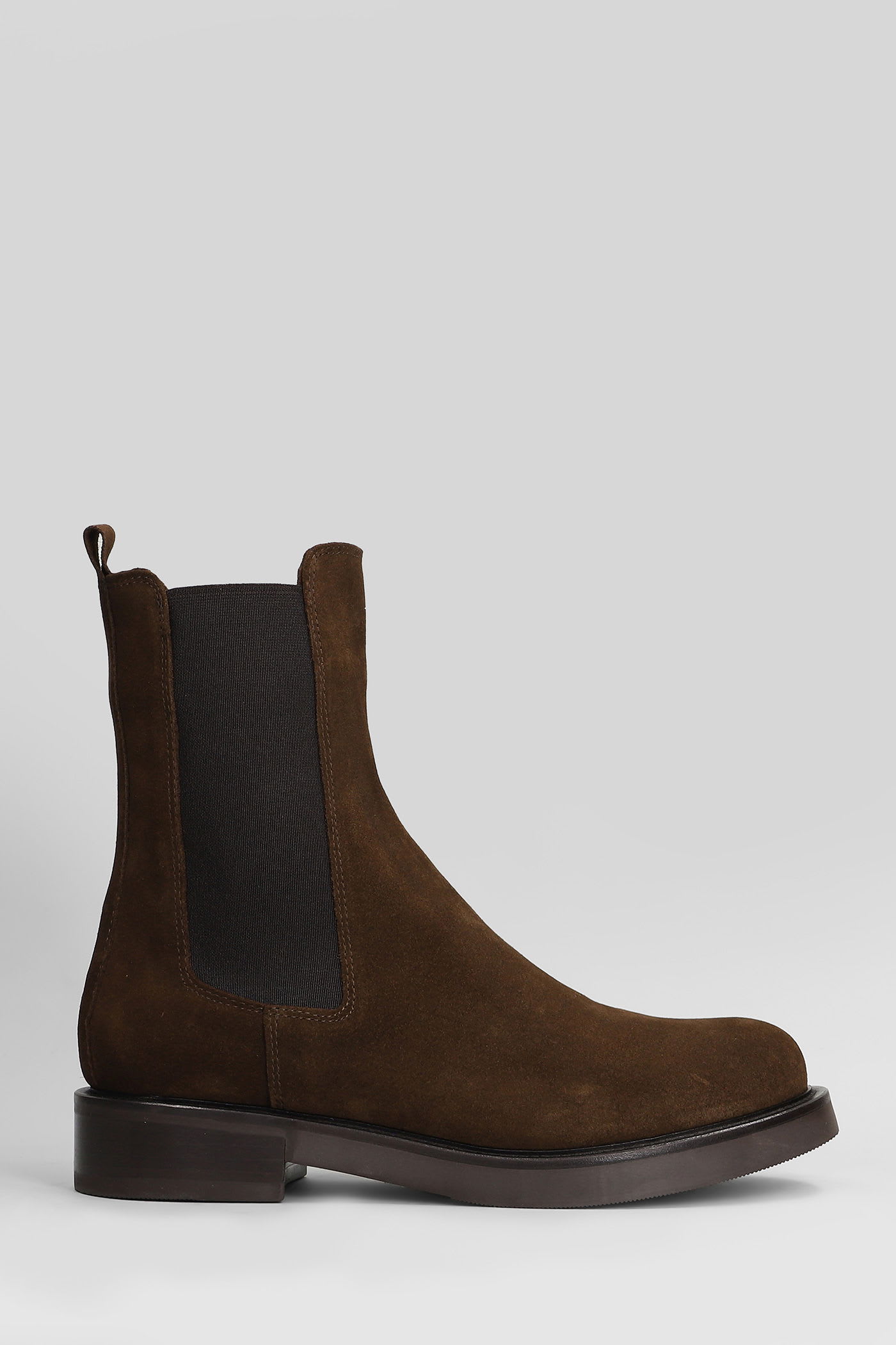 Julie Dee Low Heels Ankle Boots In Leather Color Suede