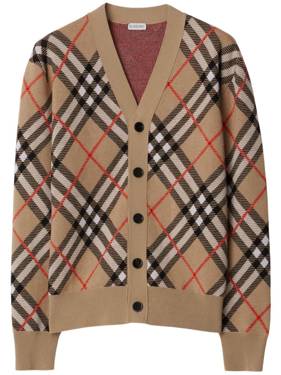 Burberry 格纹针织开衫