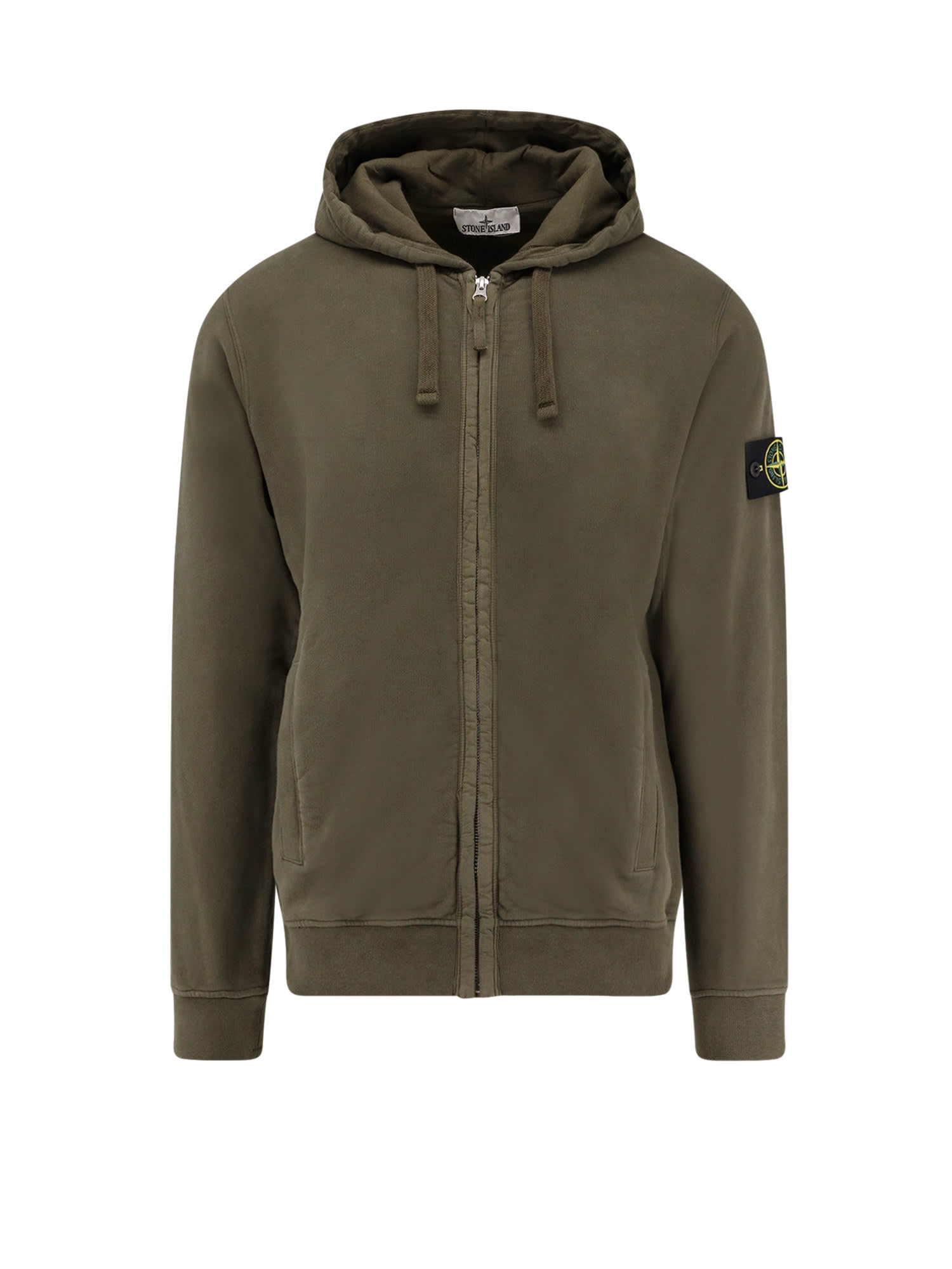 Stone Island Organic Cotton Hooded Sweatshirt