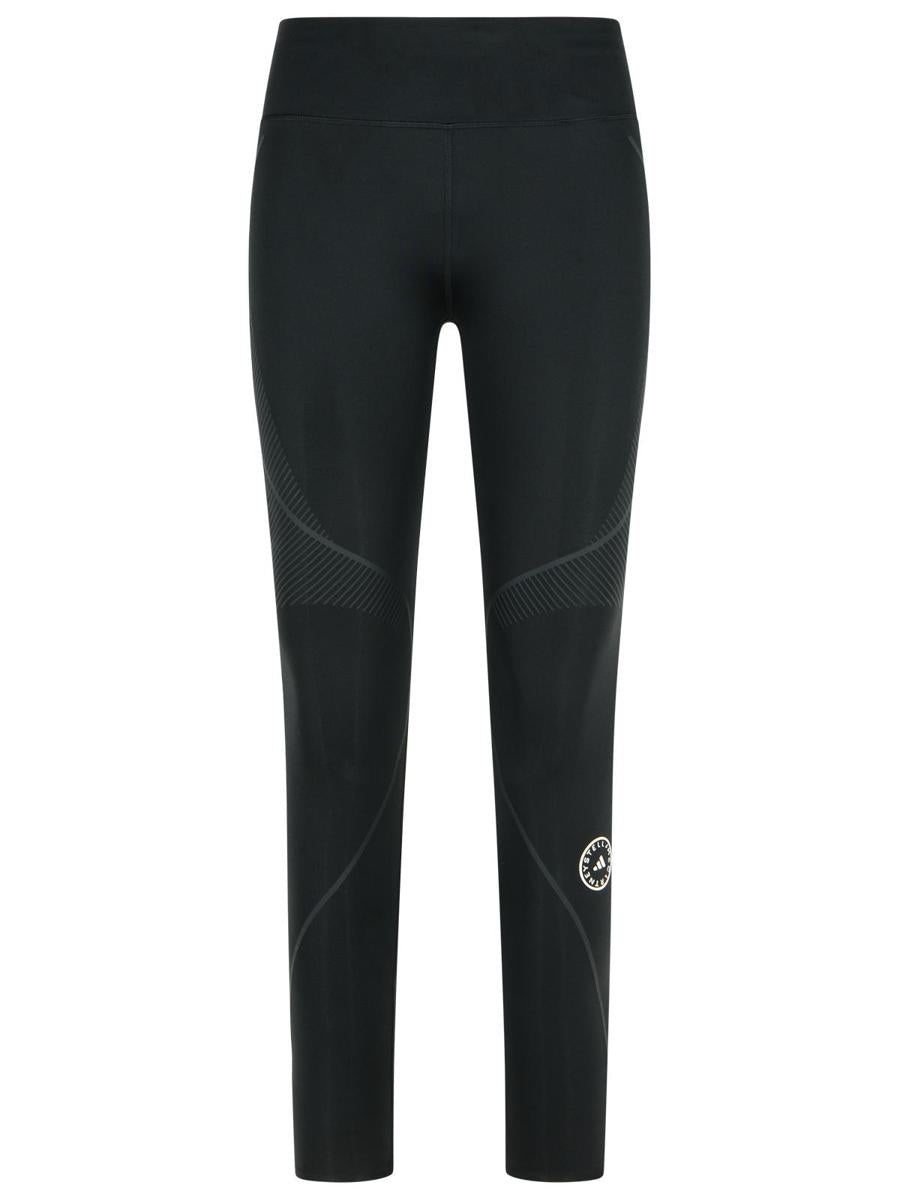 Adidas By Stella McCartney 'Truepace' Black Polyester Blend Running Leggings