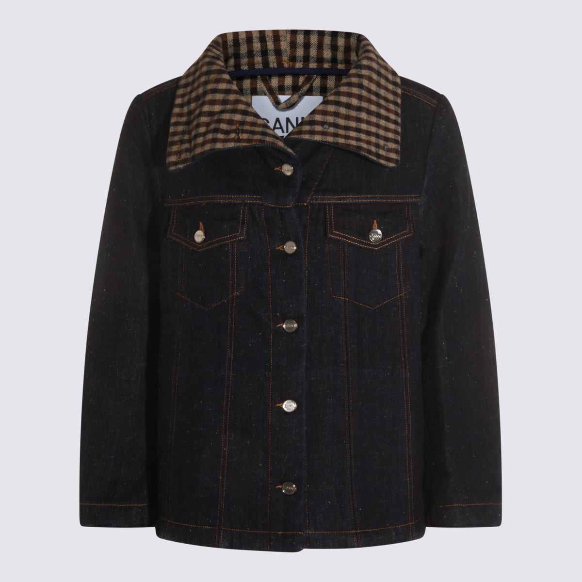 Ganni Dark Blue Denim Jacket