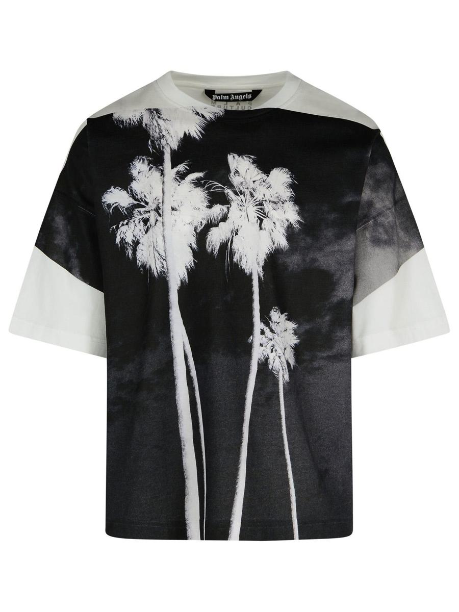 Palm Angels 'Dec. Palm Culture' White Cotton T-Shirt