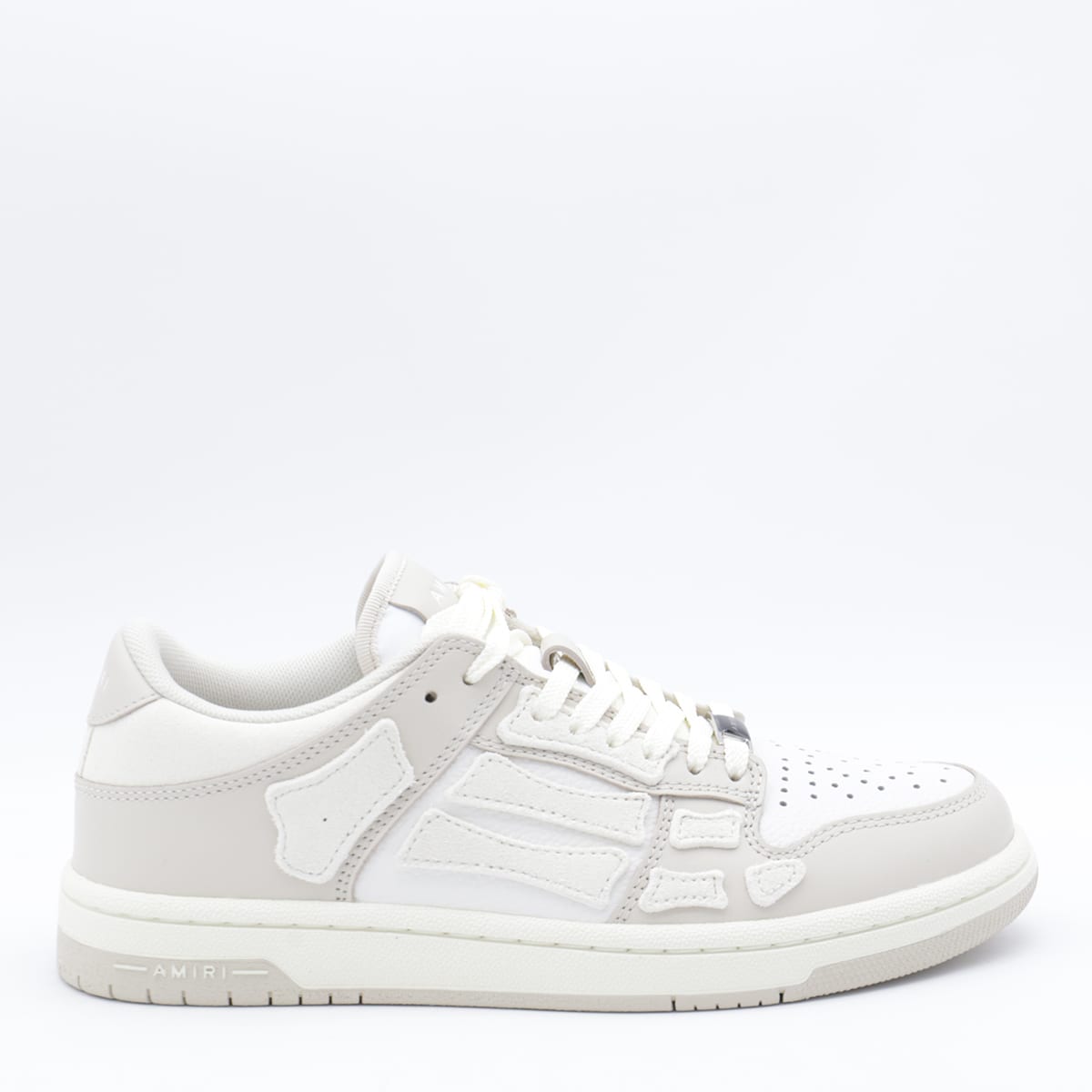 AMIRI White And Grey Leather Sneakers