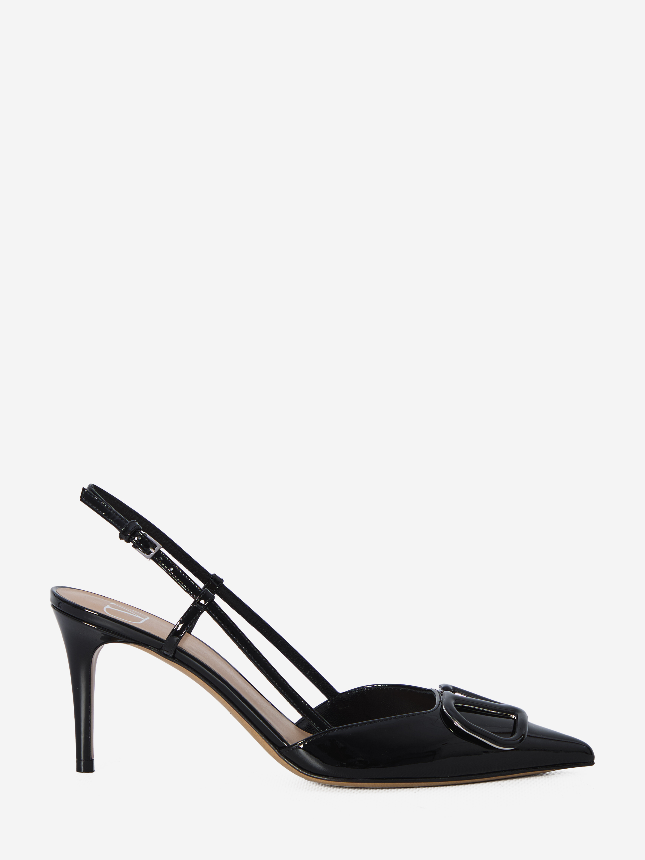 V Logo Signature slingback pumps