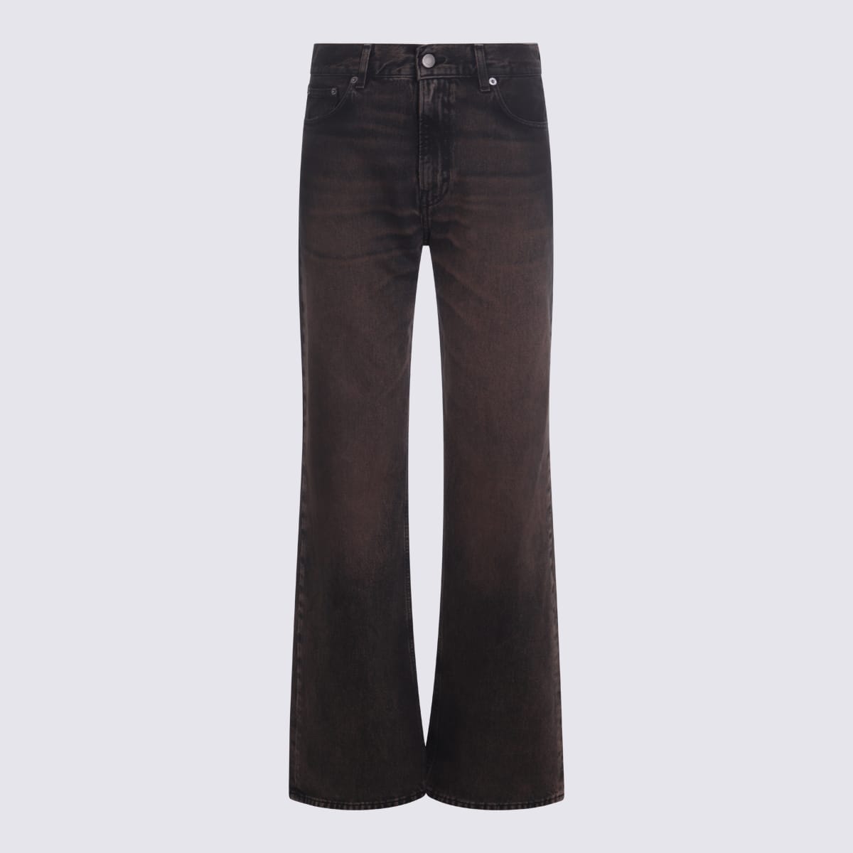 Haikure Black And Brown Cotton Jeans