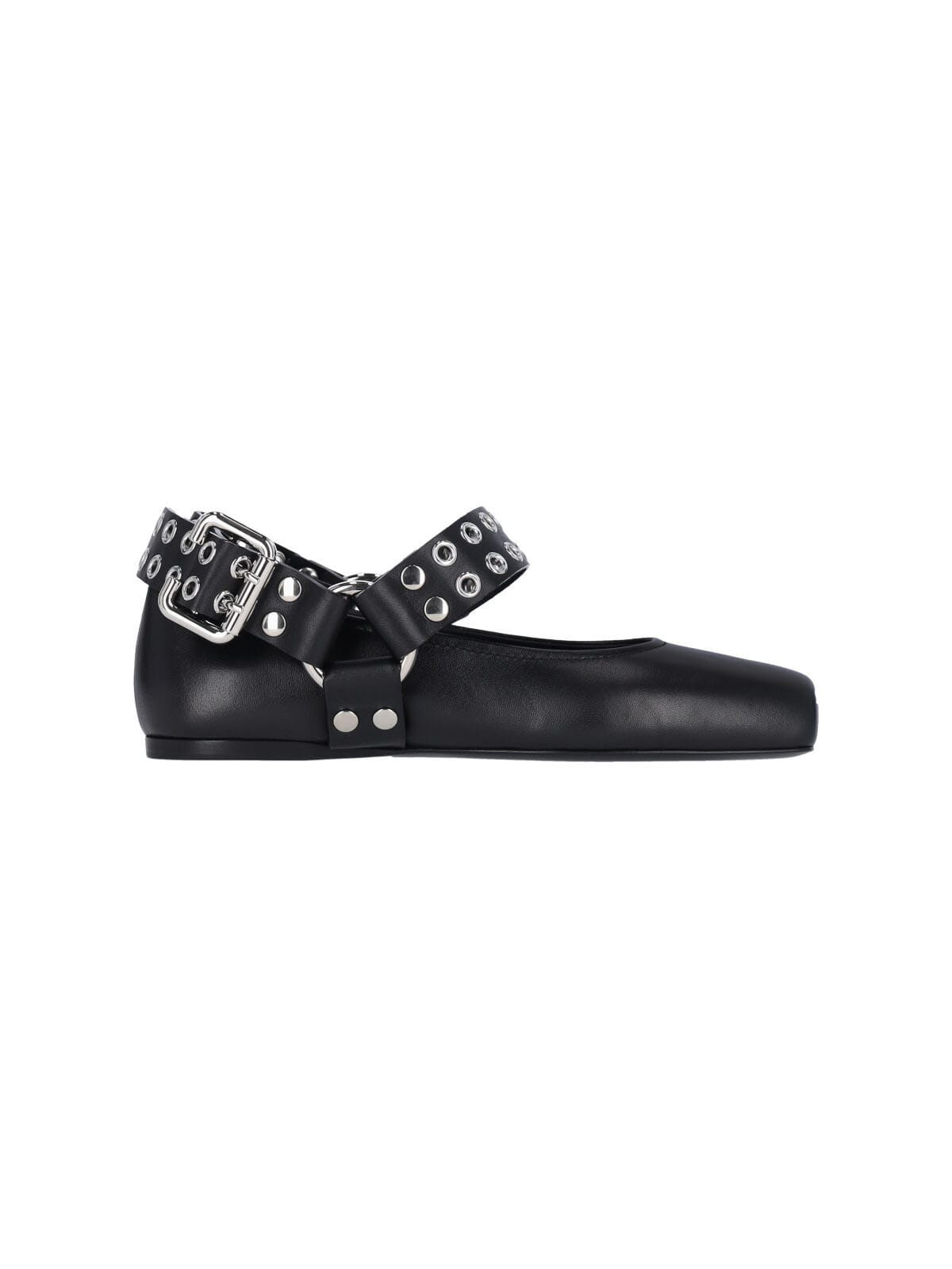 Alaia biker Ballet Flats