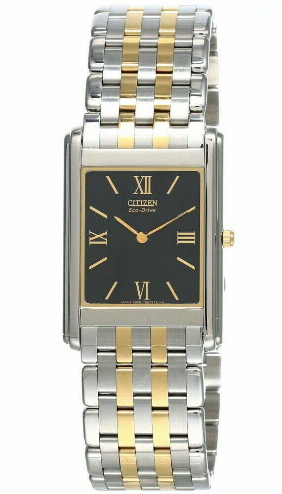 CITIZEN Stiletto Eco Drive Black Dial SS Men's Watch AR1004-51E
