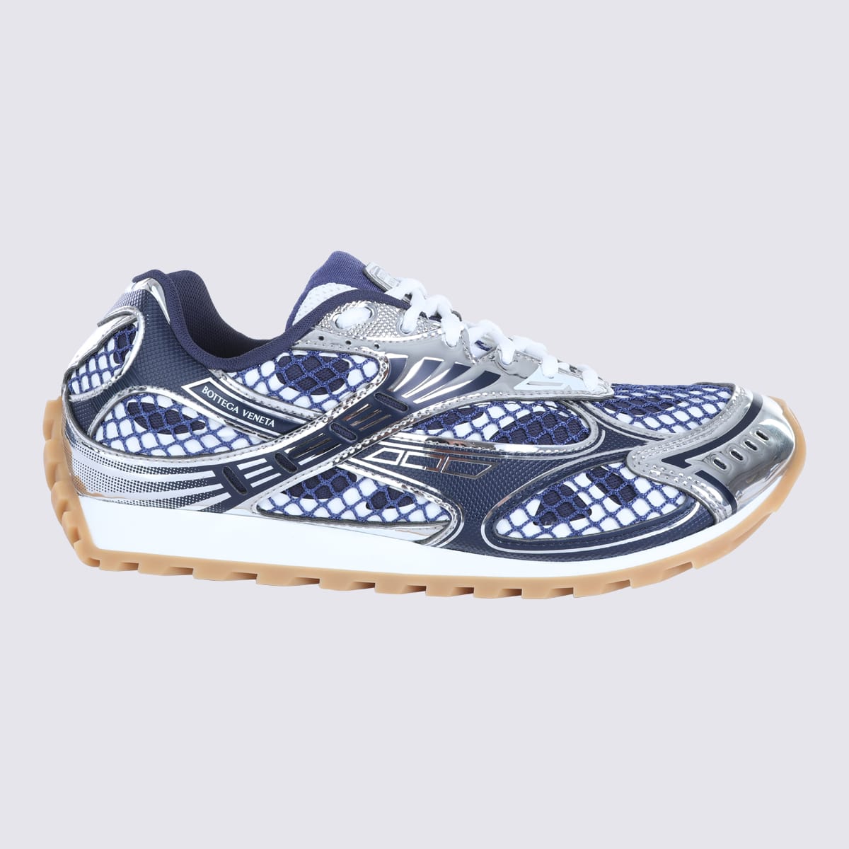 Bottega Veneta Blue And Silver Orbit Sneakers