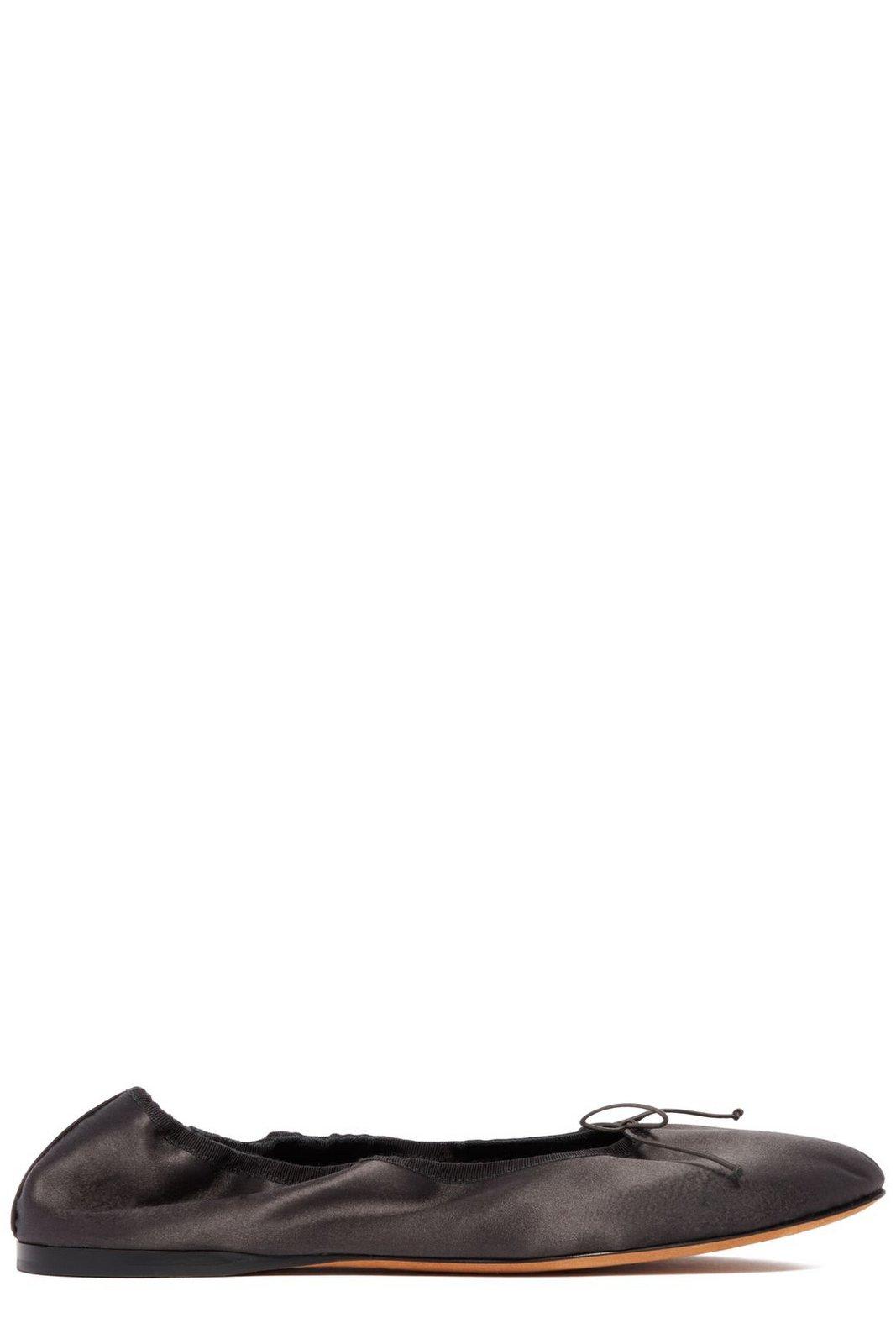 The Row Bow Detailed Slip-on Flat Shoes