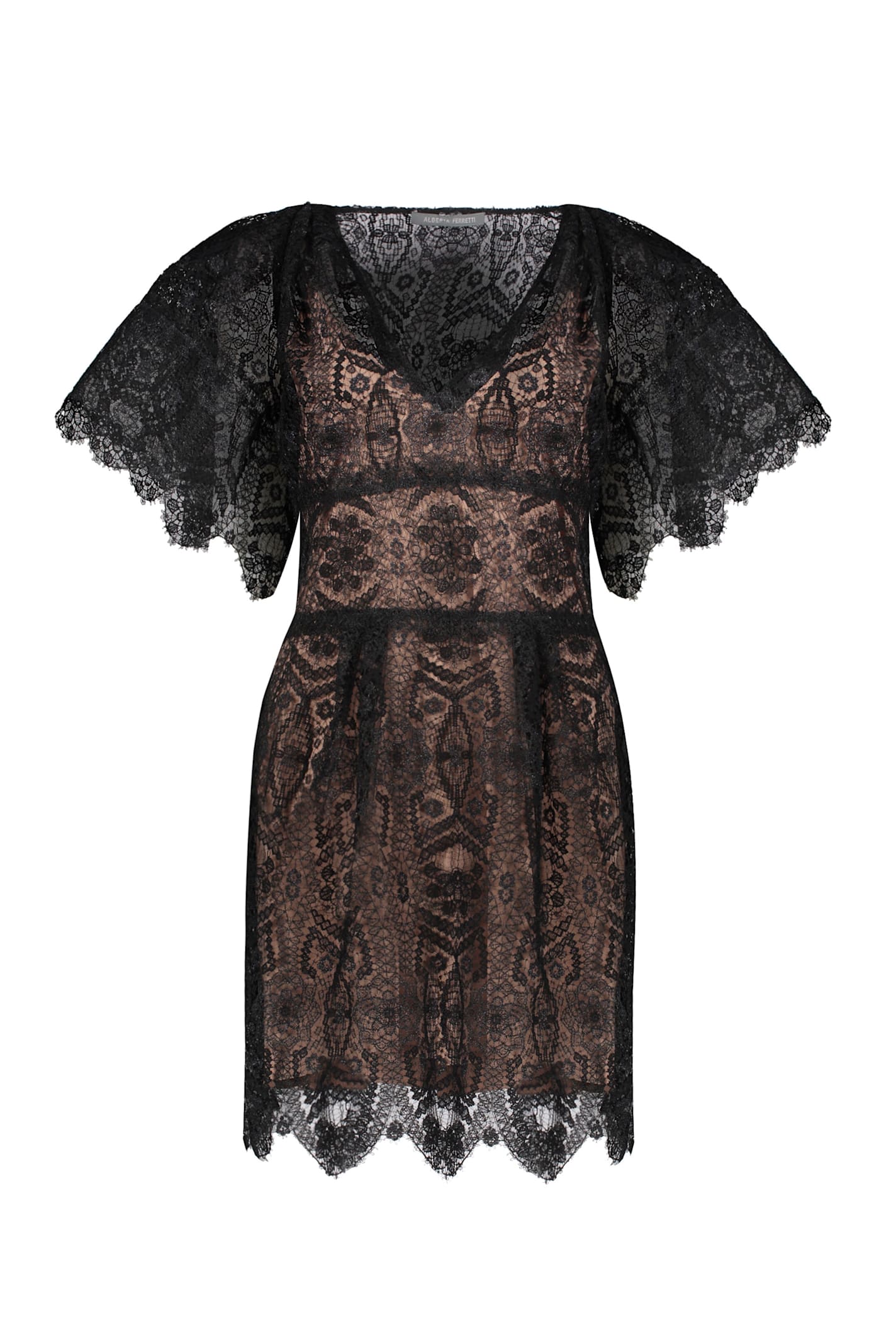 Alberta Ferretti 蕾丝迷你连衣裙