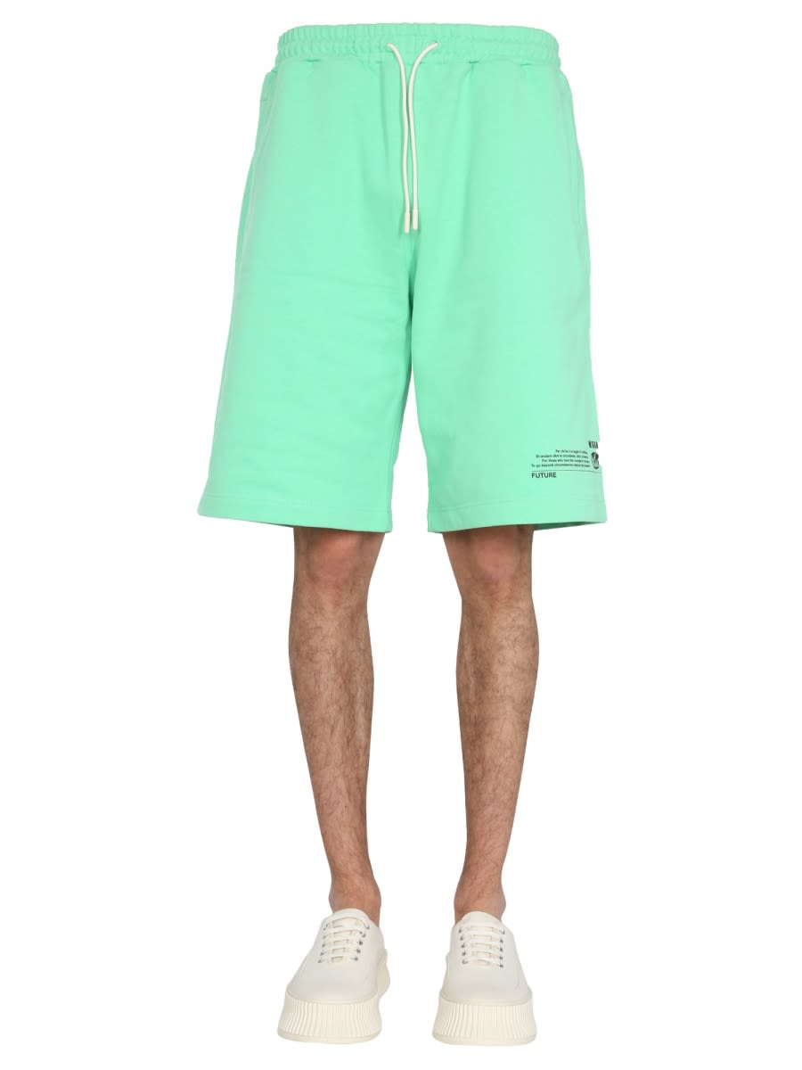 MSGM Fantastic Green Bermuda