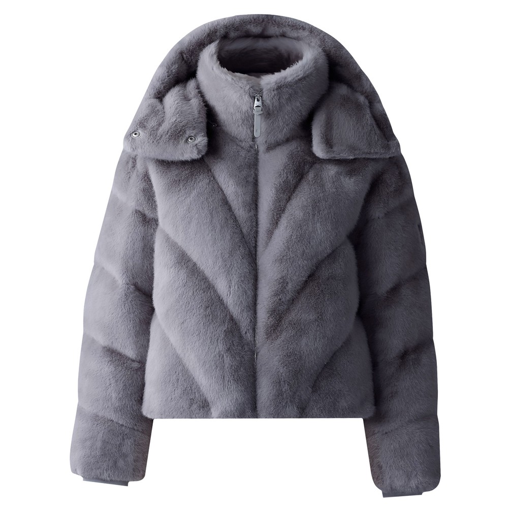 Anik Hooded Down Fur Jacket